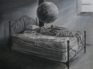 Isaac Newton's sovekammer, 90x120, 2013