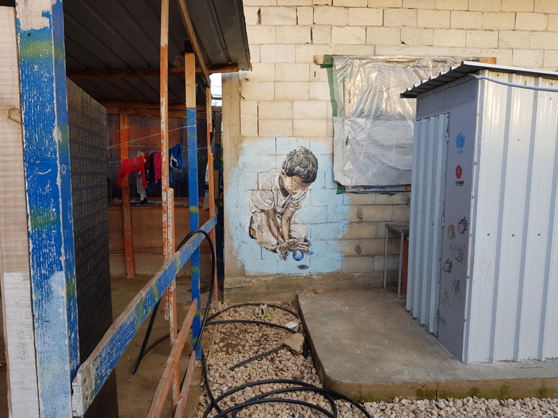 mural syrian refugee camp lebanon